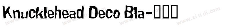 Knucklehead Deco Bla字体转换